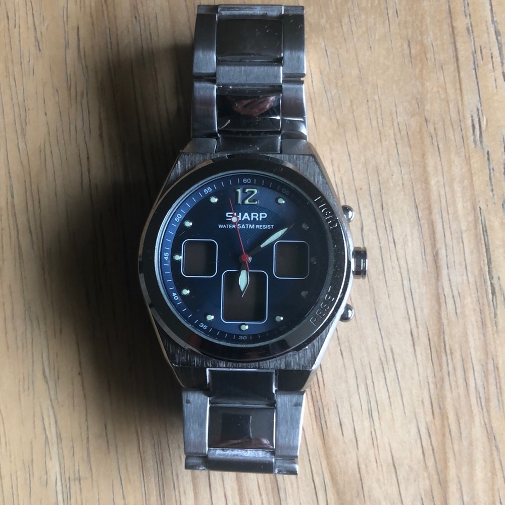 Men’s sharp watch water resistant